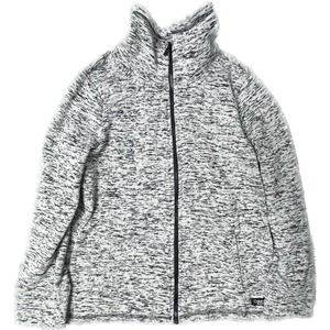 Calvin Klein Performance Womens Black White Tweed Full Zip Jacket Size Large